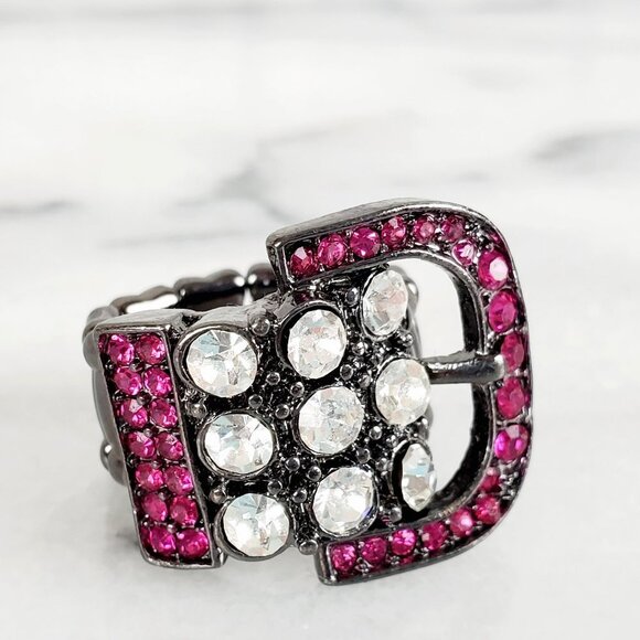 Crystal Buckle Stretch‎ Ring - Picture 2 of 10